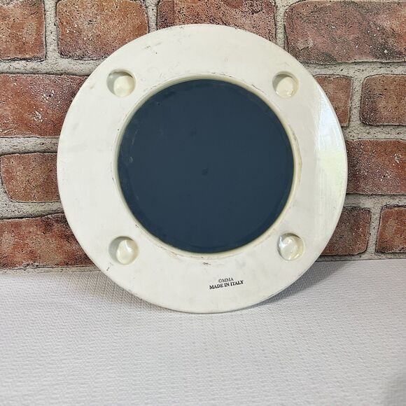 Vintage Ceramic Mirror Wreath Round Fruit Leaf Made in Italy Multi Wall Mounted - Picture 7 of 17